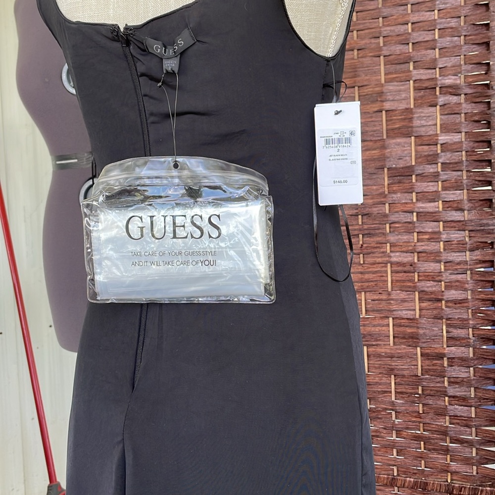 Guess Women's Justine Faux-Leather Bodycon Dress - Jet Black - Picture 16 of 16